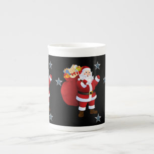 Mug de Noël, Vintage, Joyeux Père Noël de Noël