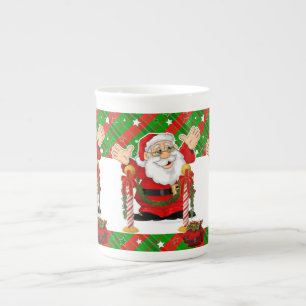 Mug de Noël, Vintage, Joyeux Père Noël de Noël