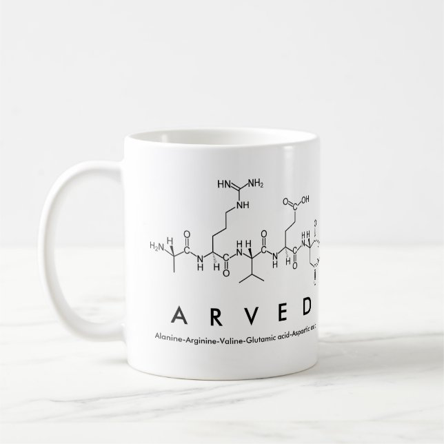 Mug de nom de peptide arc (Gauche)
