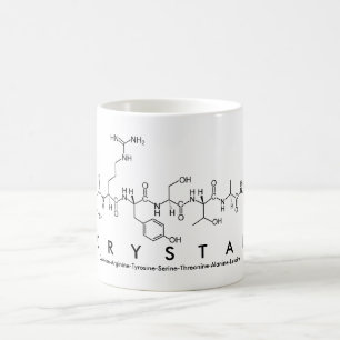 Mug de nom de peptide cristal
