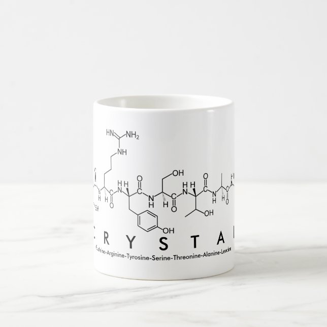 Mug de nom de peptide cristal (Centre)