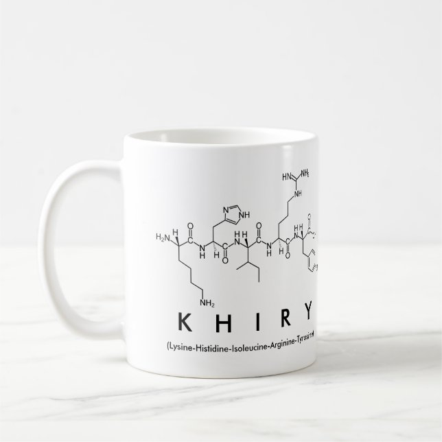 Mug de nom de peptide Khiry (Gauche)