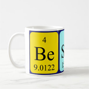 Mug de nom de table périodique Besmir