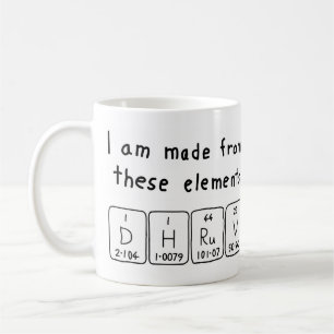 Mug de nom de table périodique Dhruv