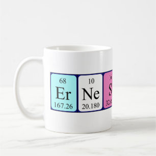 Mug de nom de table périodique Ernestina