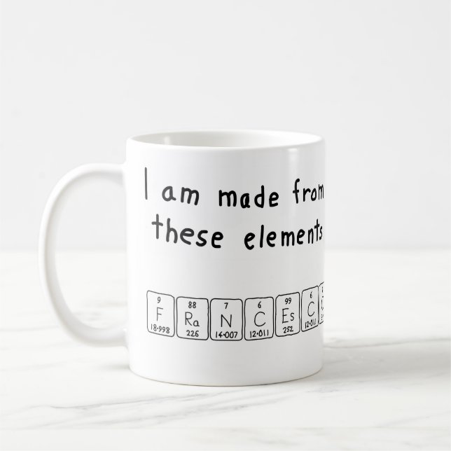 Mug de nom de table périodique Francesco (Gauche)
