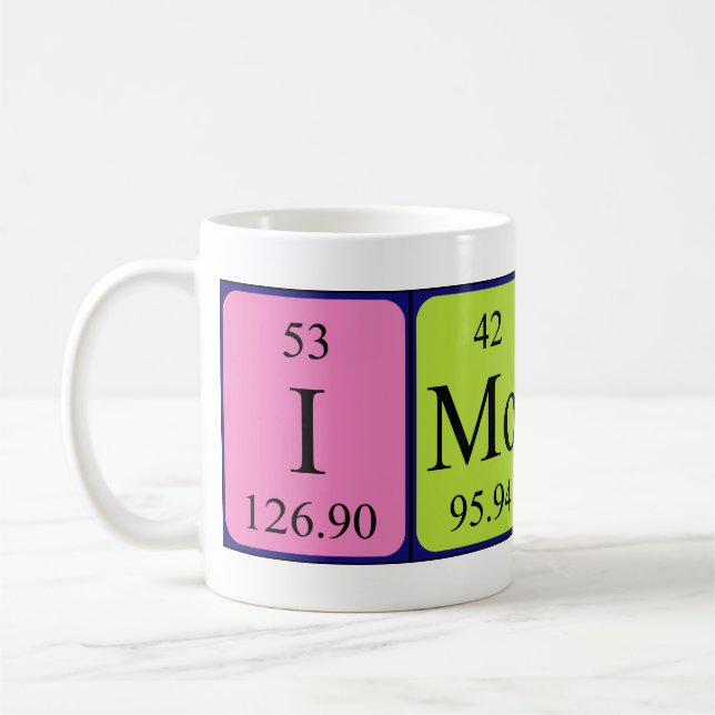 Mug de nom de table périodique Imogene (Gauche)