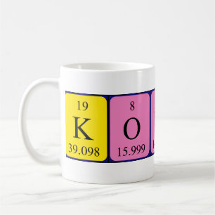 Mug de nom de table périodique Konrad