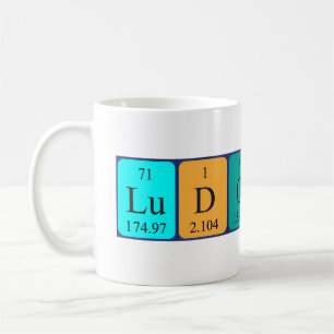 Mug de nom de table périodique Ludovic