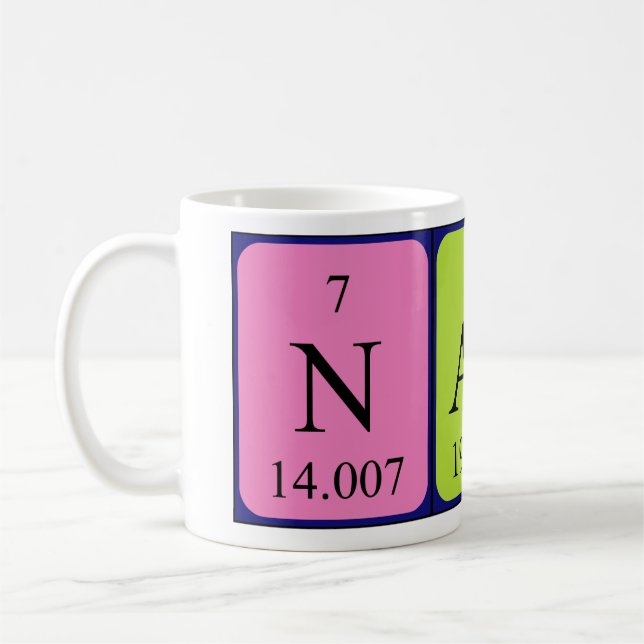 Mug de nom de table périodique Naut (Gauche)