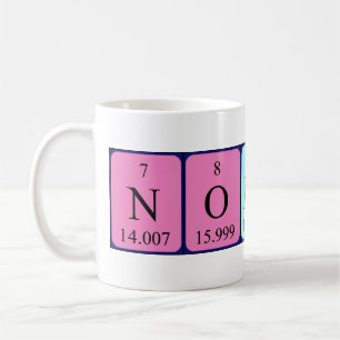 Mug de nom de table périodique Nolann