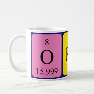 Mug de nom de table périodique Oran