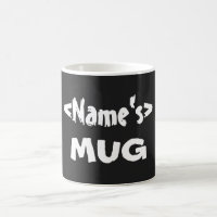 Mug de nom personnel noir