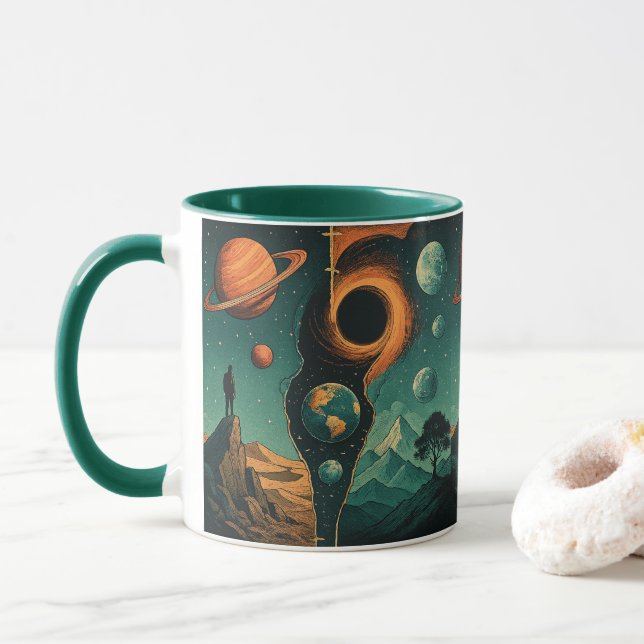 Mug de nombreuses réalités | Musique parallèle Uni (Avec donut)