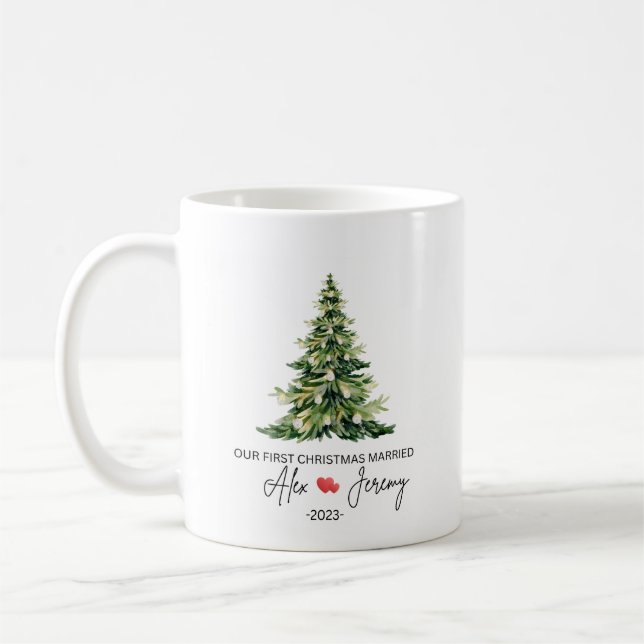 Mug de notre premier Noël de mariage (Gauche)