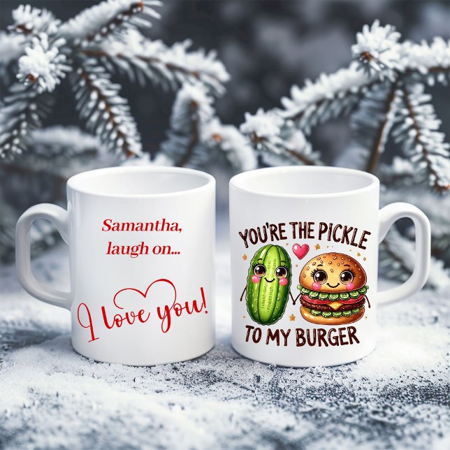 Mug de nourriture drôle personnalisé pour la Saint (Personalized Funny Food Mug Valentine Gift for Her)