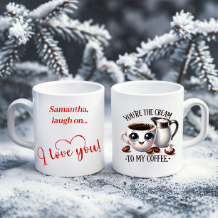 Mug de Nourriture Personnalisé Cadeau Je T'Aime Mi