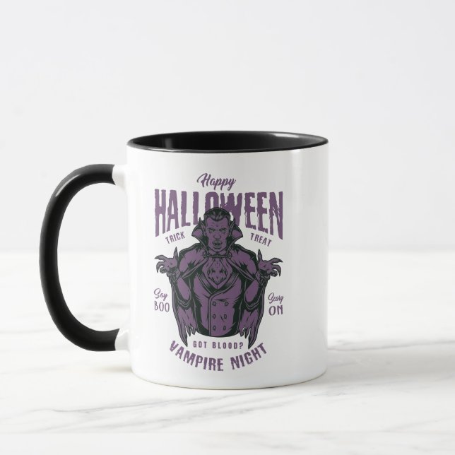 Mug de nuit Vampire d'Halloween - Éffrayant gothiq (Gauche)