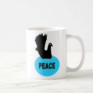 Mug de paix de la colombe noire