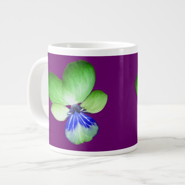 Mug de Pansy Vert et Bleu (Devant gauche)
