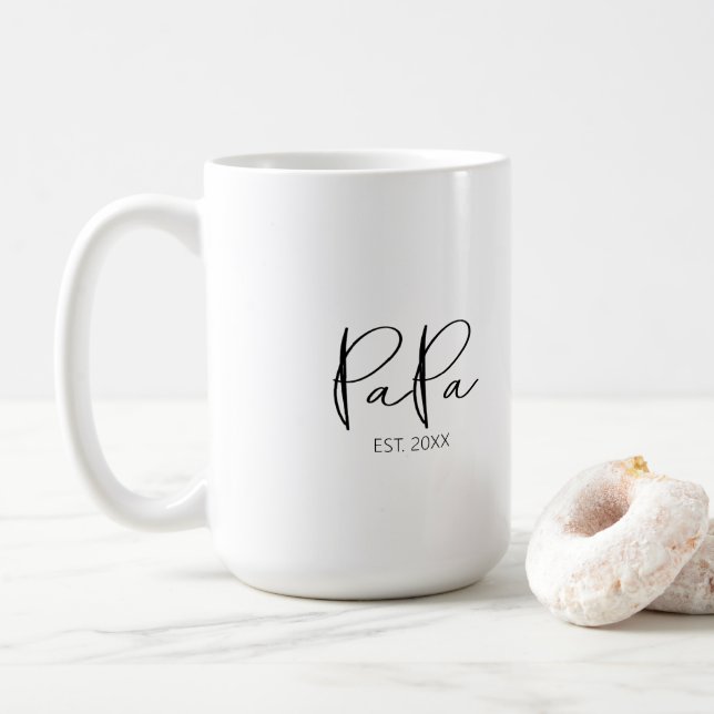 Mug de Papa moderne avec des noms d'enfants (Avec donut)