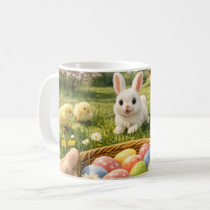 Mug de Pâques adorable – Lapin, poussins et œufs p