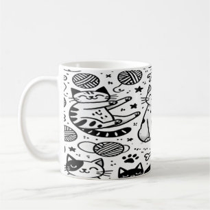 Mug de Pâques avec chèvre mignonne et oeufs coloré