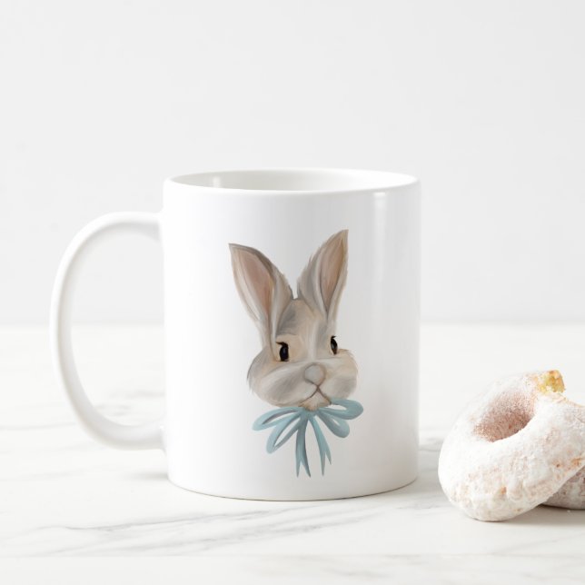 Mug de Pâques personnalisé avec lapin (Avec donut)