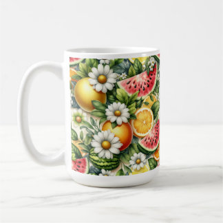 Mug de pastèque, Mug d'été, Café design au citron