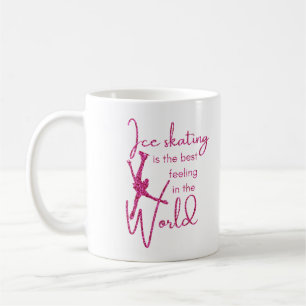 Mug de patinage sur glace Meilleur étincelle rose