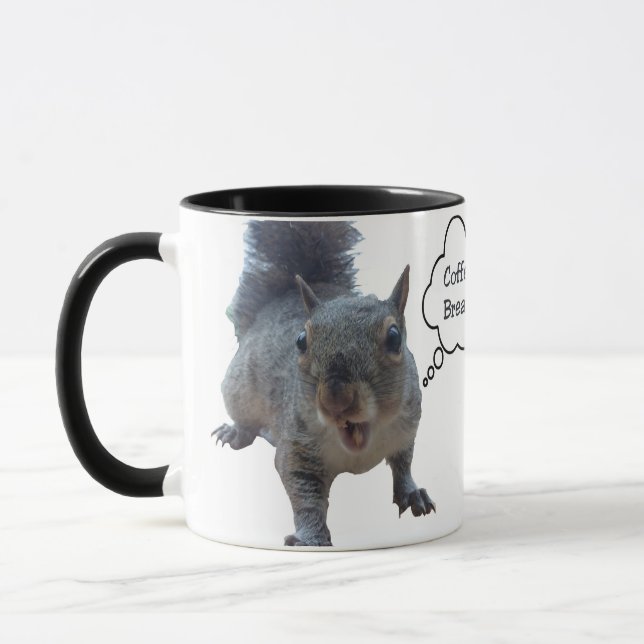 Mug de Pause Café Écureuil Personnalisé (Gauche)