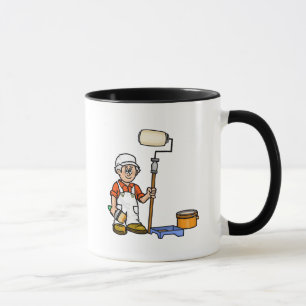 Mug de peintre professionnel masculin plus âgé