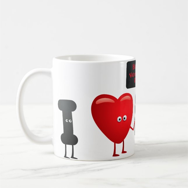 Mug de personnages de la Saint-Valentin mignons -  (Gauche)