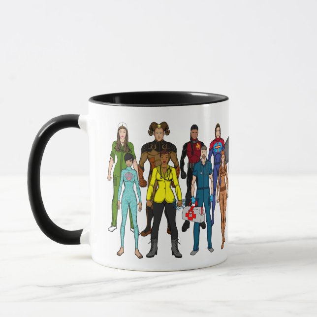 Mug de personnages "famille" de l'Académie Héros (Gauche)