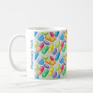 Mug de pharmacie personnalisée avec une pilule cra