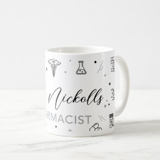 Mug de pharmacien personnalisé | Écriture élégante