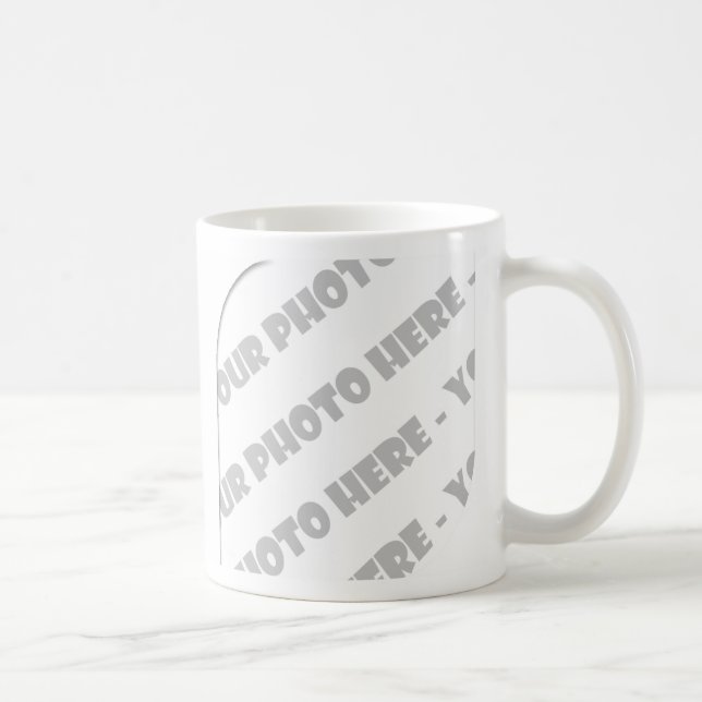 Mug de photos des courbes blanches - Créez vos pro (Droite)