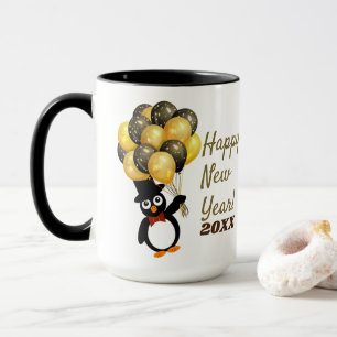 Mug de pingouin de Nouvel An