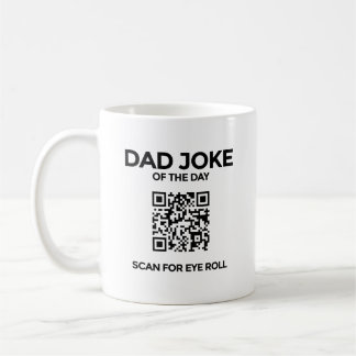 Mug de plaisanterie papa QR - Blanc