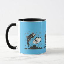 Mug de poisson bleu inspiré de la Grèce mycénienne