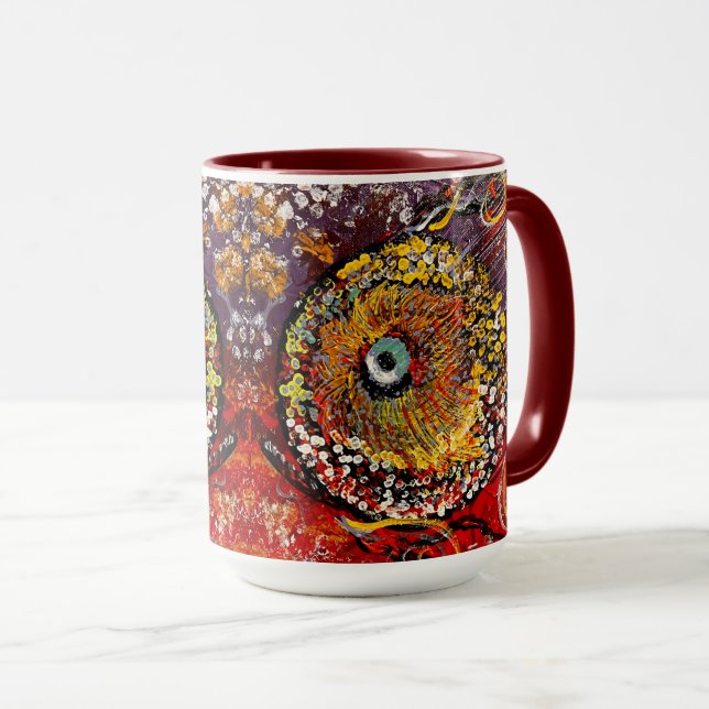 Mug de poisson coloré (Devant droit)