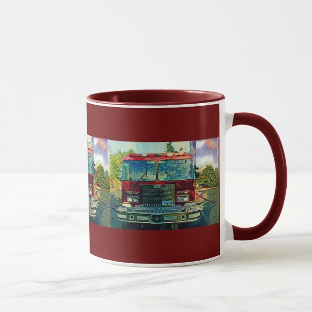Mug de pompier rouge pour pompier (Droite)