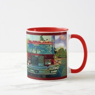 Mug de pompier rouge pour pompier
