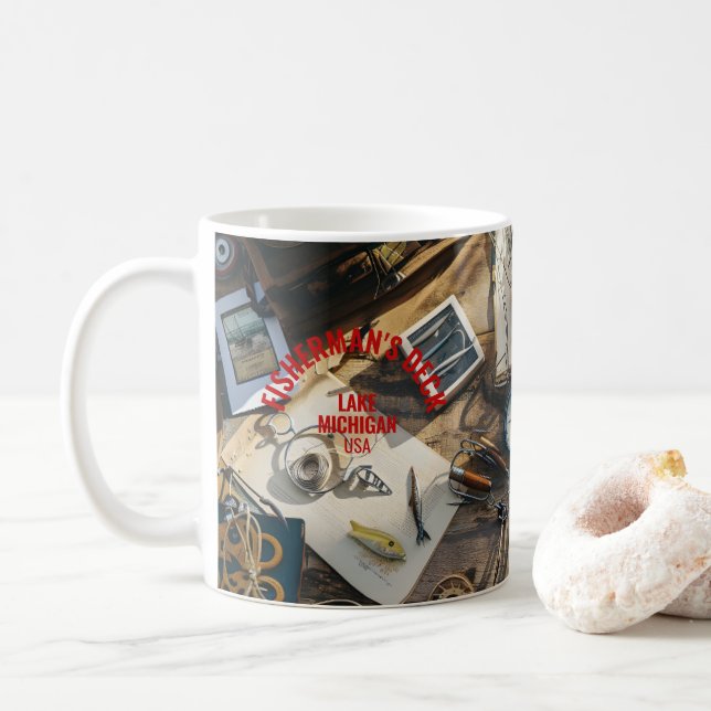Mug de pont de pêcheur (Avec donut)