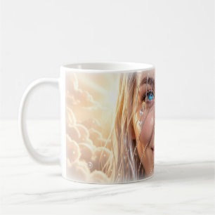 Mug de portrait d'art aux larmes radieuses de reno