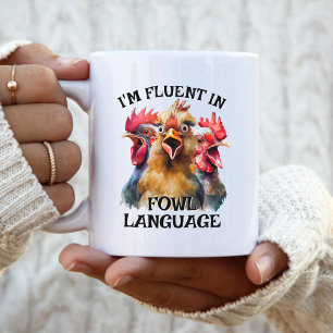 Mug de poulet amusant