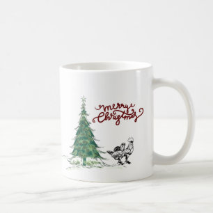 Mug de poulet de Noël à la ferme
