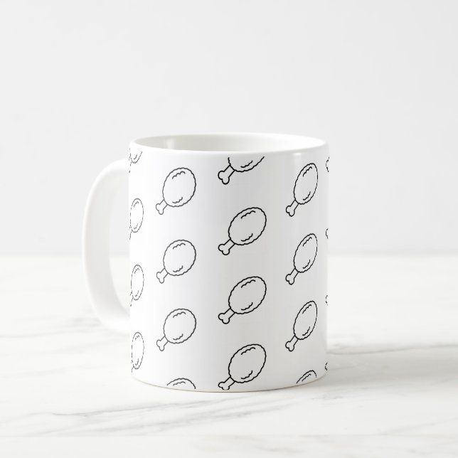 Mug de poulet frit minimaliste (Devant gauche)