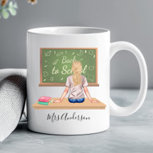 Mug de professeur avec tableau noir pour la rentré