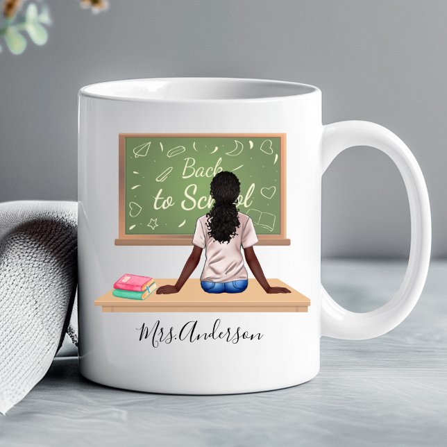 Mug de professeur avec tableau noir "Rentrée scola (Créateur téléchargé)